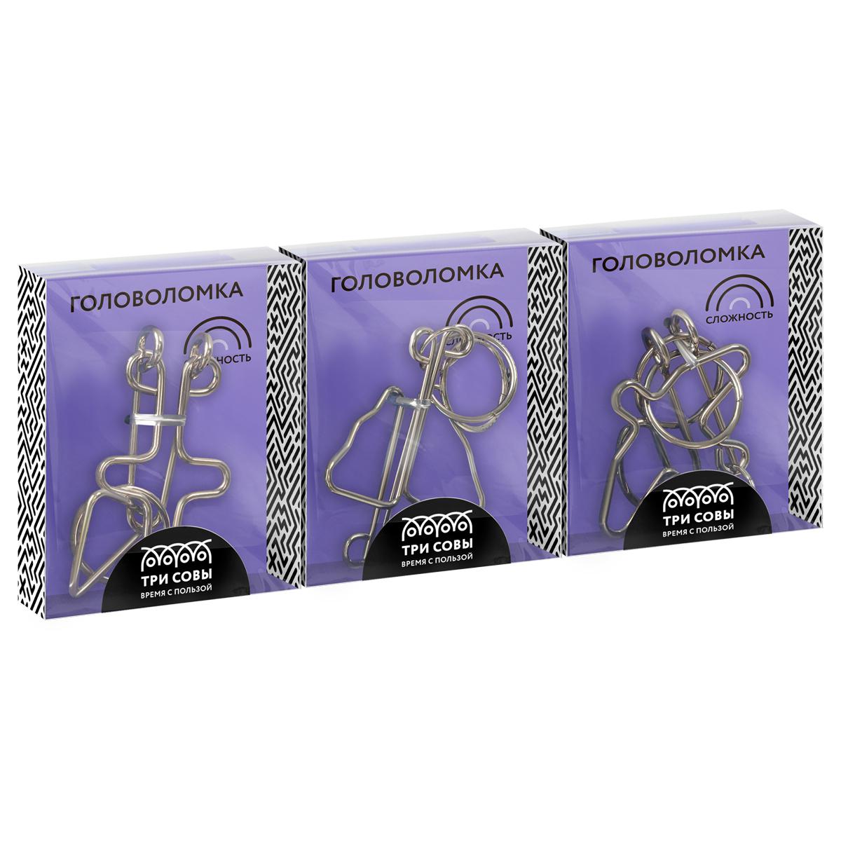 Игра-головоломка ТРИ СОВЫ PMm_16934 метал., 2 уровень сложности, ассорти 370196