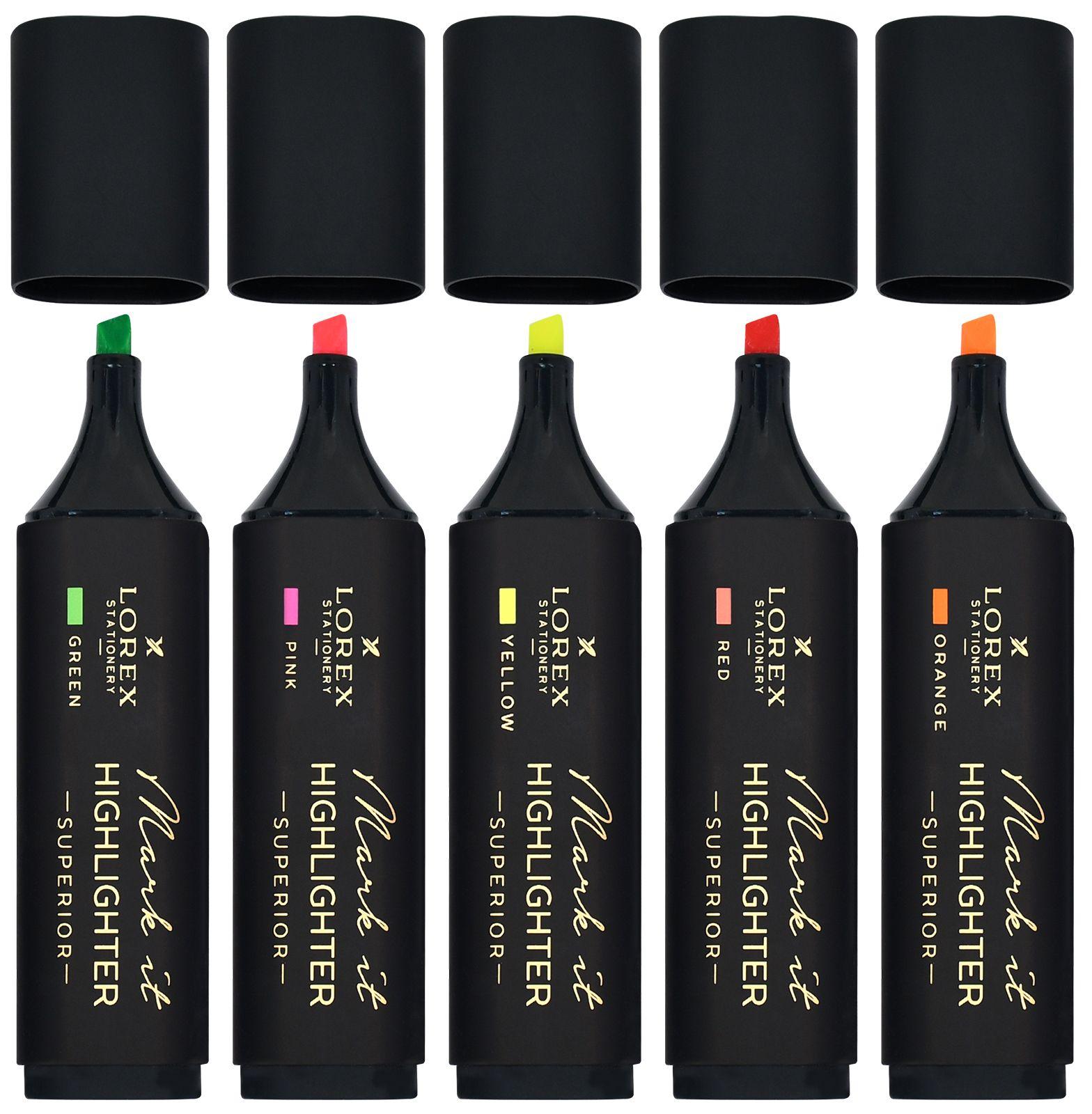 Маркер текст. Lorex LXHLMT-S5D 1-5мм "Mark it" скошенный, ассорти 229750