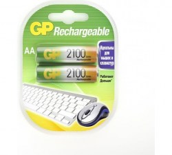 Аккумулятор GP R6 2100mAh 210AAHC/R6 NI-MH BL2 /2шт/ 7165