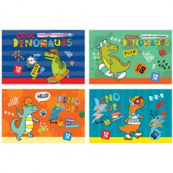 Альбом 12л. БиДжи 9905 "DinoLand" на скрепке 326452