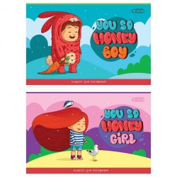 Альбом 16л. ArtSpace А16_44416 "Рисунки. Boy and girl" на скрепке 335547