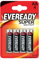 Батарейки Energizer Eveready SHD АА R6 1,5V UM /4шт/ пальчик 590
