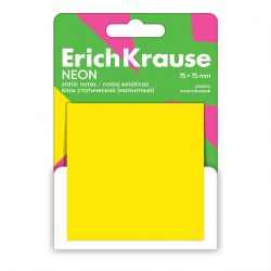 Блок 7,5*7,5см ErichKrause 61903 статический (магнитный) желтый