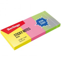 Блок липкий 50*40*3 Berlingo LSn_39003 "Ultra Sticky" по 100л. неоновые цвета 287186
