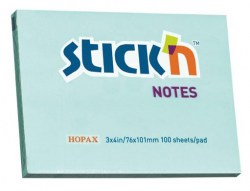 Блок липкий 76*101мм Hopax 21152 100л. пастель голубой 822646
