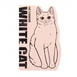 Блокнот 140*215мм Альфа-тренд 410040 "Белый кот" 48л., вырубка, в точку