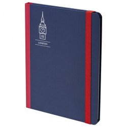 Блокнот А5 Brauberg 113720 "London" 96 л., с резинкой в клетку