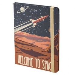 Блокнот А5 Brauberg 113724 "SpaceX" 96 л., с резинкой в клетку