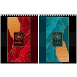 Блокнот А5 Хатбер 80Б5лофВ1гр 80л. "Абстракция" на гребне, 3D-фольга 335948