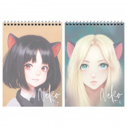 Блокнот А5 MESHU MS_55023 "Neko" 60л. на гребне 360855