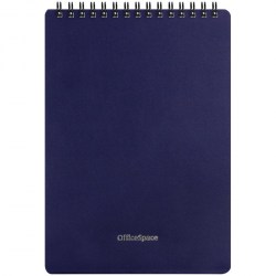 Блокнот А5 OfficeSpace Б5к60грП_35407 "Base" 60л. на гребне синий, пласт.обложка 310416