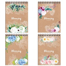 Блокнот А6 ArtSpace Бт6к80гр_27951 80л. "Цветы. Craft flowers" на гребне, тв. обложка 287437