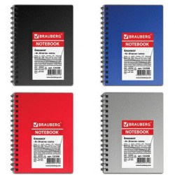 Блокнот А6 Brauberg 125398 "Офис" 60 л., клетка, гребень сбоку