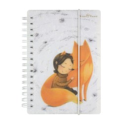 Блокнот А6+ BrunoVisconti 3-575/03 80л. "ВОЛШЕБНЫЕ ЛИСЫ" на гребне с резинкой, клетка, ассорти