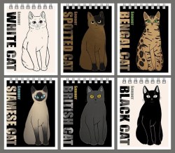 Блокнот А7 Альфа-тренд 410073/16 "Стильный кот" 40 л., гребень, клетка