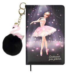 Блокнот Феникс 66497 А6+ 96л. "Балерина" с брелком 