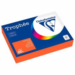 Бумага Clairefontaine 116717 А4, 80г/м2, 500л. интенсив (ярко-оранжевый)