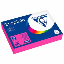 Бумага Clairefontaine 116724 А4, 80г/м2, 500л. неон (розовый)