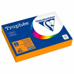 Бумага Clairefontaine 116727 А4, 80г/м2, 500л. неон (оранжевый)