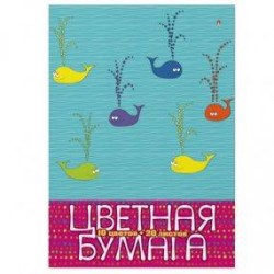Бумага цветная А4 20л. 10цв. 82701 "Мультики" /Альт/