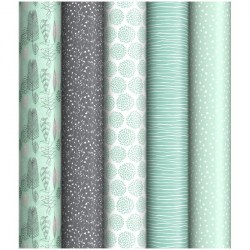 Бумага упаковочная ArtSpace ПБ100м_21814 "Minty", 65г/м2, 70*100см 288046