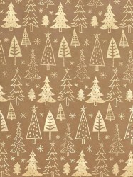 Бумага упаковочная Феникс Презент 81048 "Маленькие елочки", 60г/м2, 70*100см 