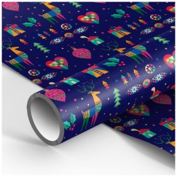 Бумага упаковочная MESHU М100_41104 "Rainbow Deer" 90г/м2,  70*100см 325771