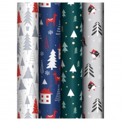 Бумага упаковочная MESHU MS_62798 "New Year" 80г/м2,  70*100см ассорти 372609