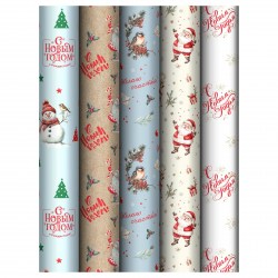 Бумага упаковочная MESHU MS_66805 "Holiday" 80г/м2,  70*100см ассорти 383279