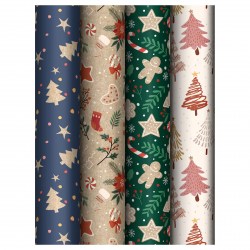 Бумага упаковочная MESHU MS_66810 "Ginger cookies" 80г/м2,  70*100см ассорти 383284