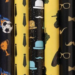 Бумага упаковочная Золотая Сказка 591586 "Man Style" 70г/м2, 70*100см, ассорти
