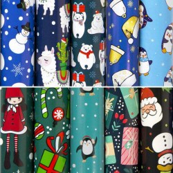 Бумага упаковочная Золотая Сказка 591911 "Snow Fun" 105г/м2, 70*100см, ассорти