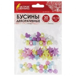 Бусины декор. Остров Сокровищ 661255 "Микс №3" 30 грамм, 6 цветов, пастель