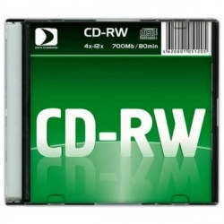 Диск CD-RW Data Standard 4X-12X 700Mb Slim 13220-DSCRW02S
