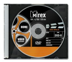 Диск DVD-R MIREX "VideoКоллекция" 4,7 Гб 16х Slim case UL130006А1S