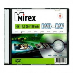 Диск DVD-RW MIREX 4,7 Гб 4х Slim case UL130032А4S