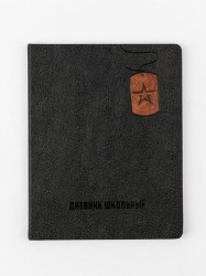 Дневник Альфа-Тренд 110136 "Юнармия" 1-11 класс, жетон-коричневый, иск.кожа, твердый переплет