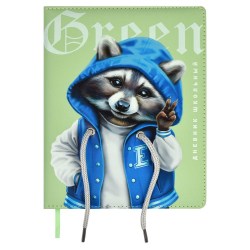 Дневник Феникс 66404 "Енот" тв. переплет, шнуровка декоративная