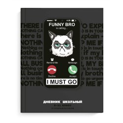 Дневник Феникс 69720 "Хмурый кот" 5-11 класс, тв.переплет