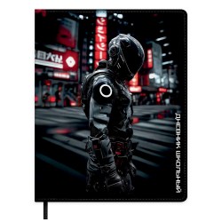 Дневник Феникс 72418 "Гонщик в шлеме" тв.переплет, иск.кожа