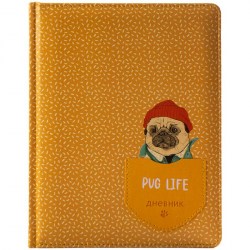 Дневник Greenwich Line DSK_33655 "Pug life" 1-11 классы, лайт, иск.кожа