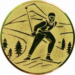 Эмблема Мир Знаков D2-A94/G лыжник (D-50 мм) 