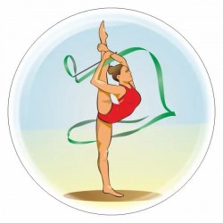 Эмблема Мир Знаков D2-PL-015 художественная гимнастика (D-50 мм)