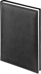 Ежедневник 2025г. Lamark 25254 "Latte" А5, черный, кожзам, ляссе