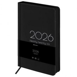Ежедневник 2026г. BRAUBERG 117460 "Vista" А5, черный