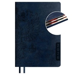 Ежедневник 2026г. Феникс 70247 А5, 176 л., иск.кожа "Наппа", синий