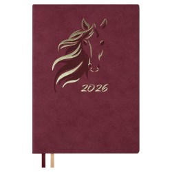 Ежедневник 2026г. Феникс 70267 А5, 176 л., иск.кожа "Замша", бордовый
