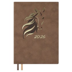 Ежедневник 2026г. Феникс 70268 А5, 176 л., иск.кожа "Замша", бежевый
