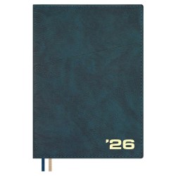 Ежедневник 2026г. Феникс 70406 А5+, 176 л., иск.кожа "Шеврет", зеленый