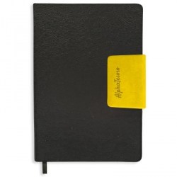 Ежедневник Альфа-Тренд 310055 "Лиль" А5, 144л. черный+горчичный